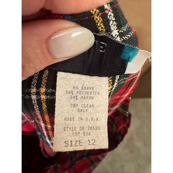 Vintage Danielle B Plaid Pleated Skirt - Picture 7 of 7